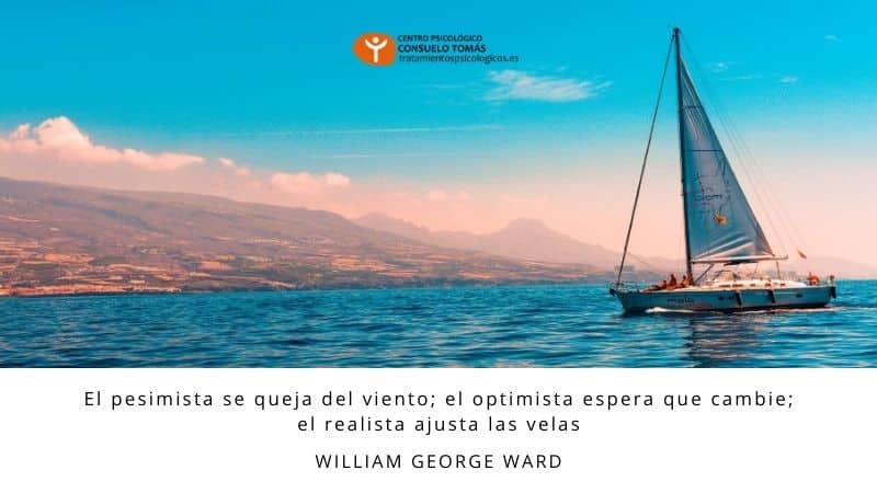 El pesimista se queja del viento; el optimista espera que cambie; el realista ajusta las velas